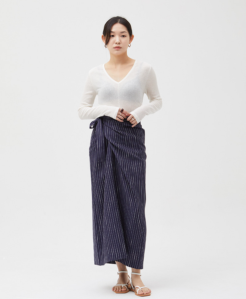 collective,콜렉티브,linen wrap skirt (2color)