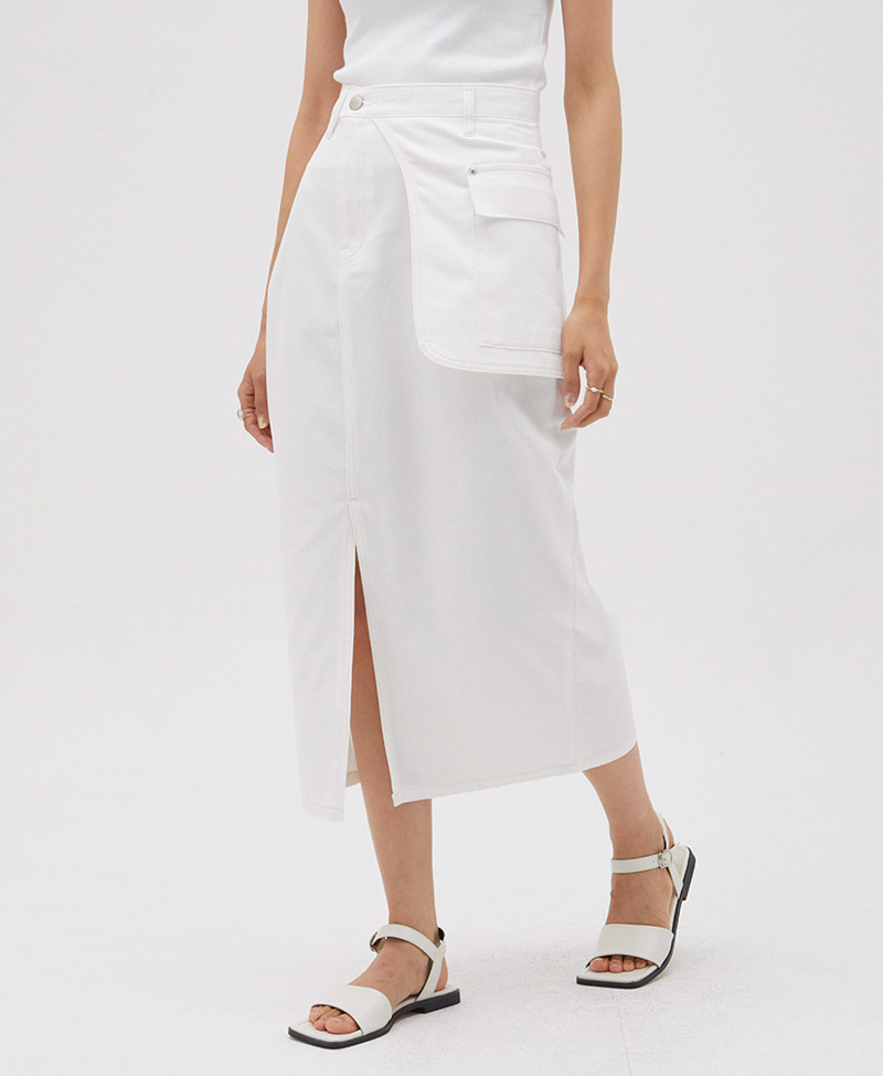 collective,콜렉티브,pocket cotton skirt (3color)