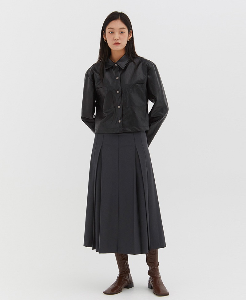 collective,콜렉티브,true pin tuck skirt (2color)