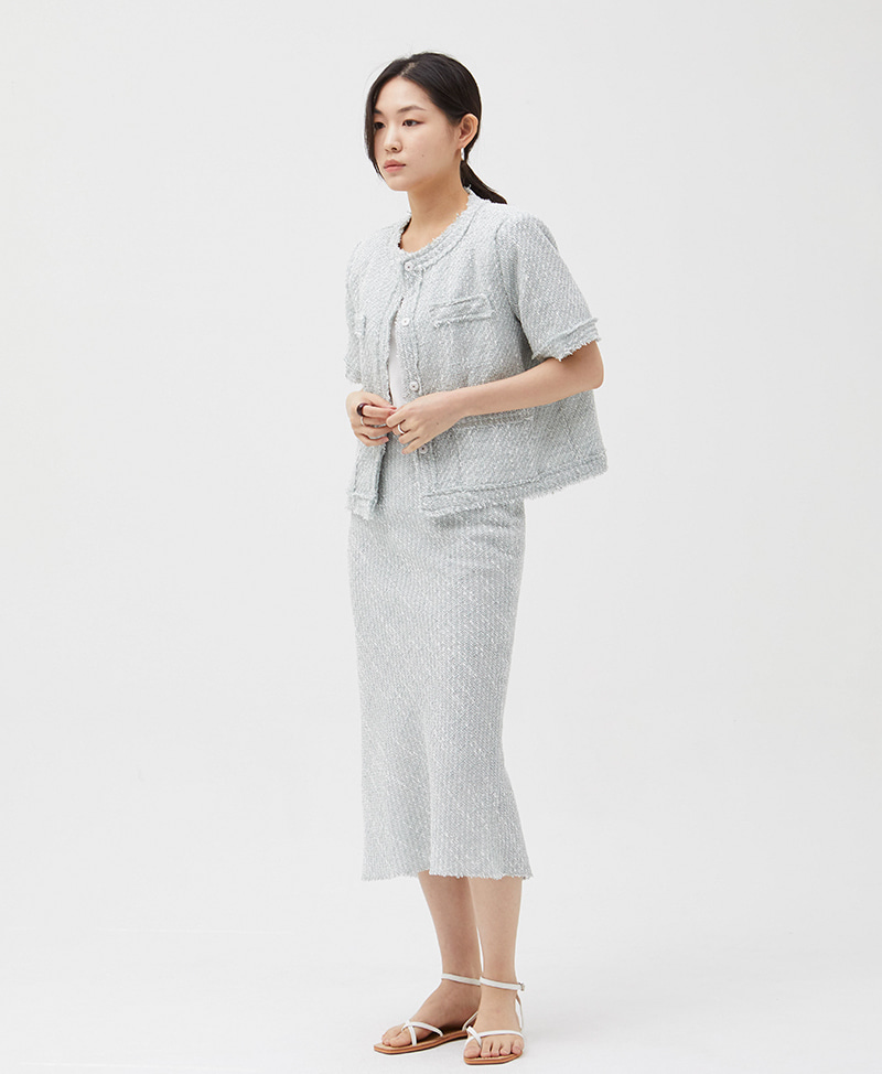collective,콜렉티브,summer tweed skirt (2color)